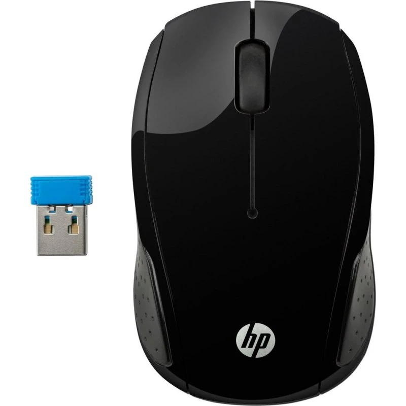 HP Wireless Mouse 200, trådløs optisk mus, 1000 DPI, sort