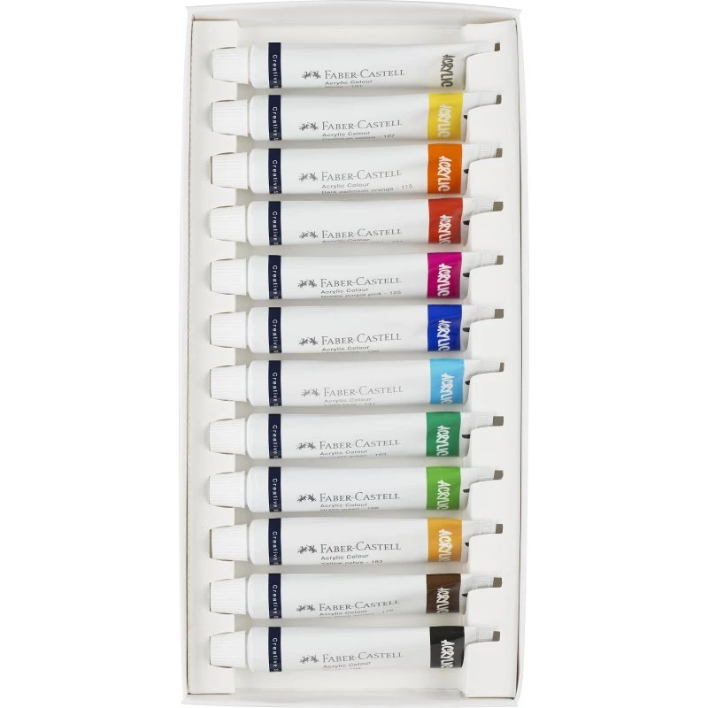 Faber-Castell Startersæt Acrylfarver 12x20ml