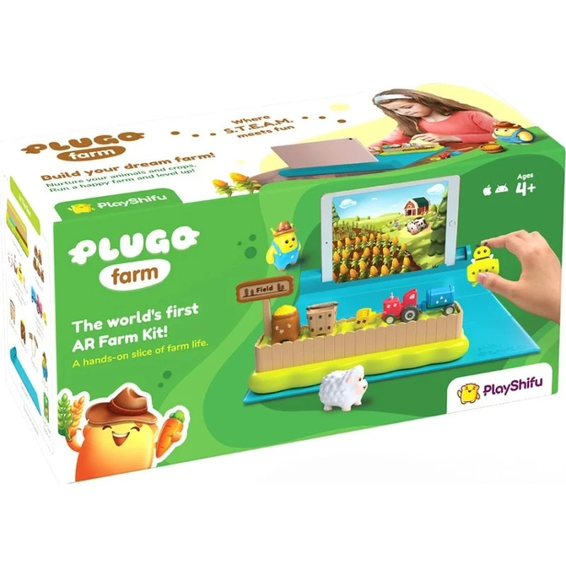 PlayShifu Plugo: Farm - AR-baseret landbrugssæt for børn 4-10 år