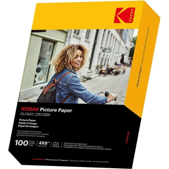 Kodak 10x15cm Glossy Fotopapir 230g/m² 100 Ark