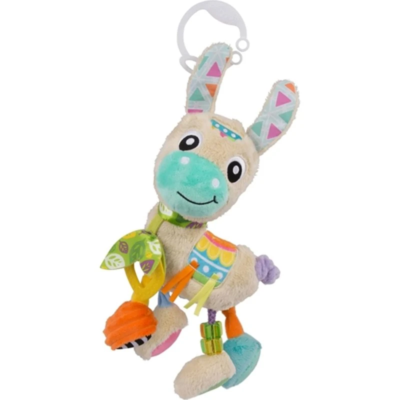 Playgro Sensory Friend Lupe Llama – Tygge- og aktivitetslegetøj med ophæng
