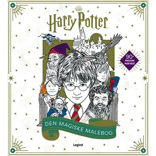 Harry Potter - Den magiske malebog med 90 motiver