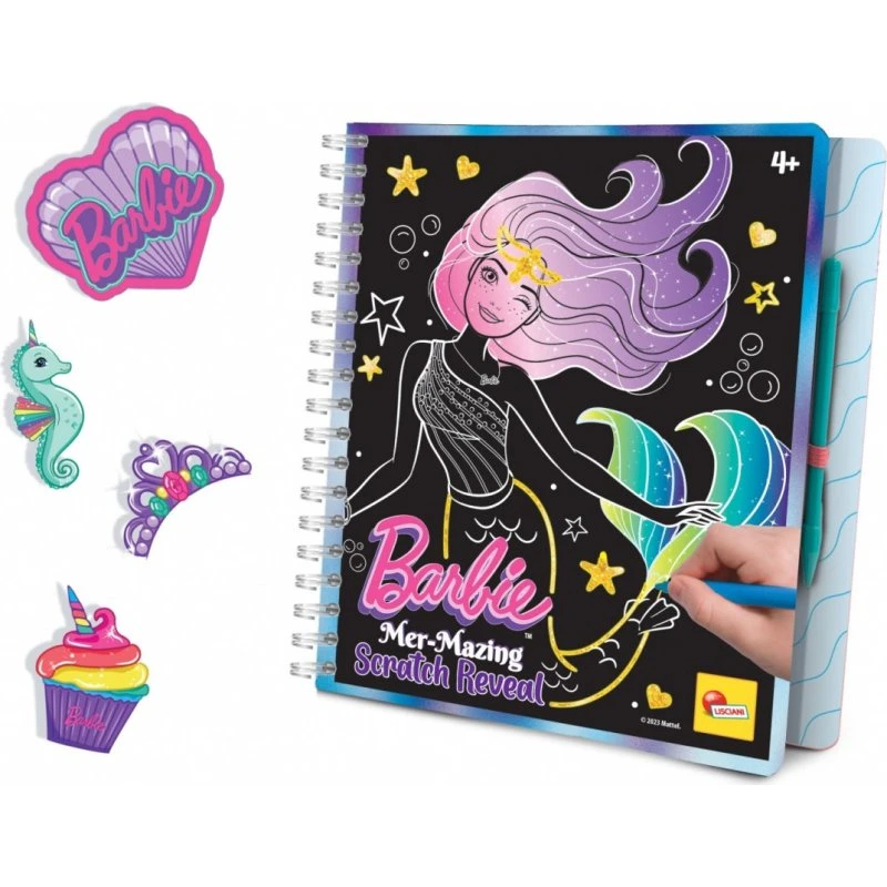Lisciani Barbie Scratch Reveal Skrabebog 4+ år