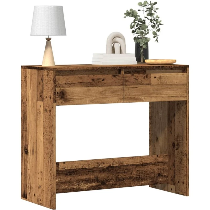 vidaXL Konsolbord 89x41x76,5 cm Konstrueret Træ Antikt Træ