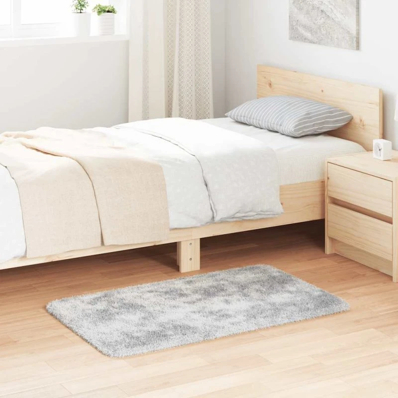 vidaXL Navarra Shaggy Gulvtæppe 60x100 cm Sølvgrå