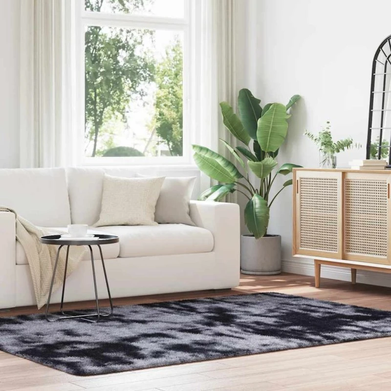 vidaXL Shaggy Gulvtæppe Navarra 160x230 cm Mørkegrå