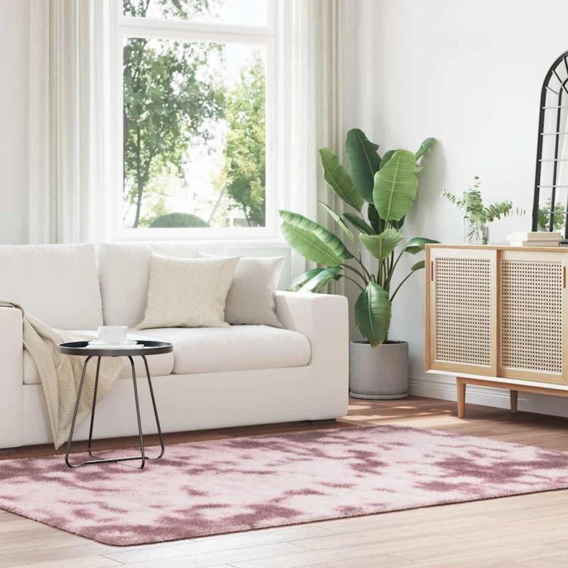 vidaXL Navarra Shaggy Gulvtæppe 160x230 cm, Støvet Rosa