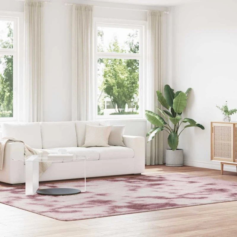 vidaXL Shaggy Gulvtæppe Navarra 240x340 cm Støvet Rosa