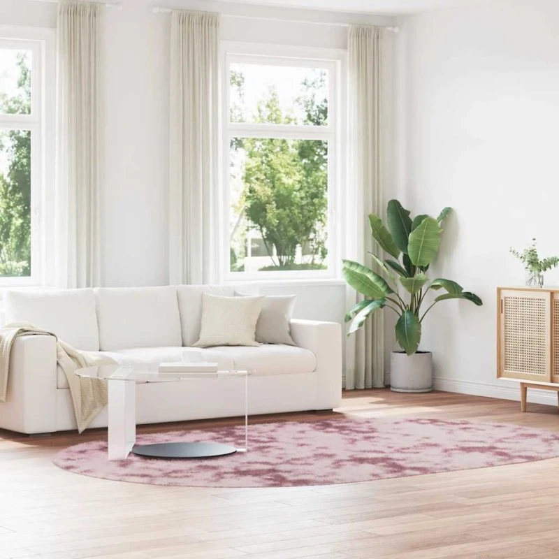 vidaXL Navarra Shaggy Gulvtæppe 300x200 cm Støvet Rosa