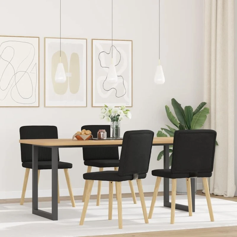 Lysegrå Spisebordsstol - 4 stk, Stof, Drejelig