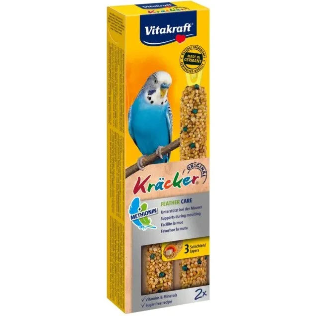 Vitakraft Kräcker Feather Care frøstænger til undulater – 10 stk