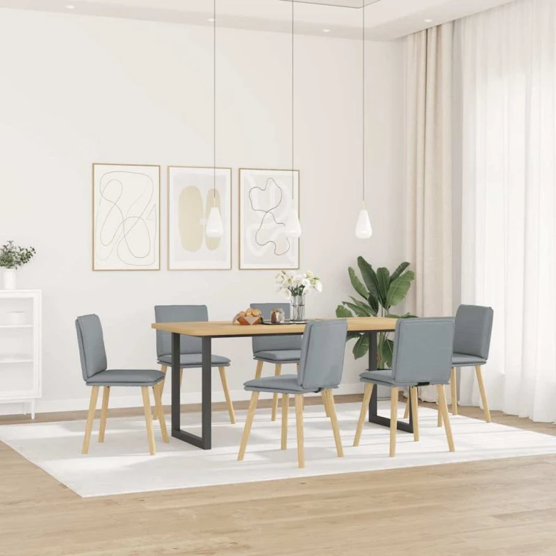 vidaXL Spisebordsstole 6 stk. lysegrå