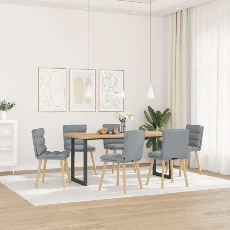 vidaXL Spisebordsstole 6 stk. lysegrå