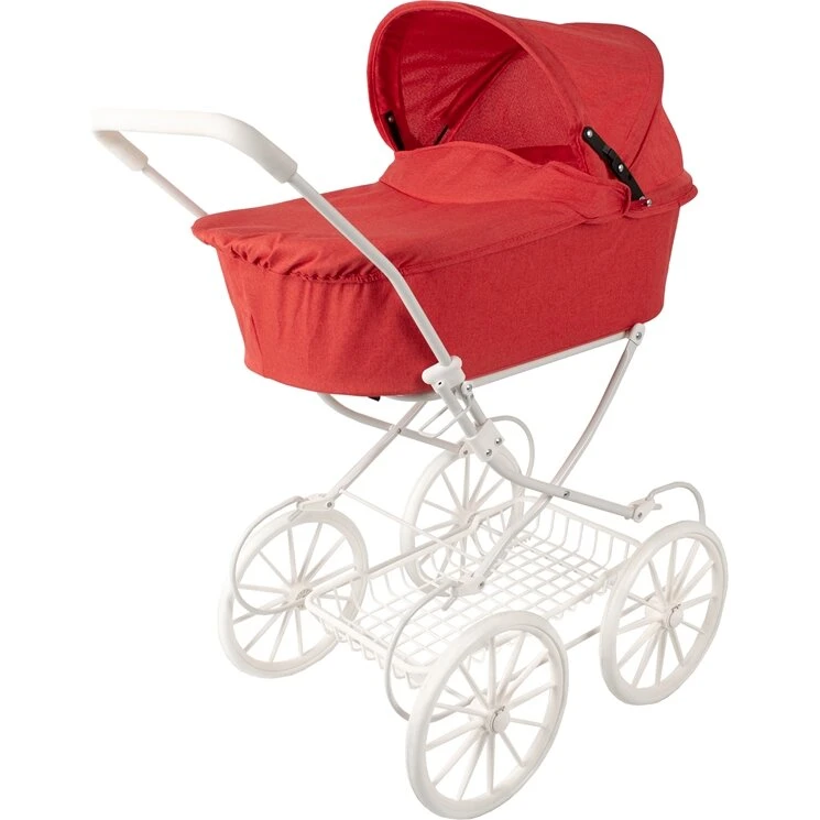 TRILLE Dukkevogn Klassisk, Rød (40 x 77 x 72 cm)