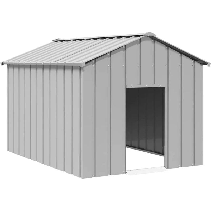 vidaXL Hundehus med tag 113x153x101 cm galvaniseret stål