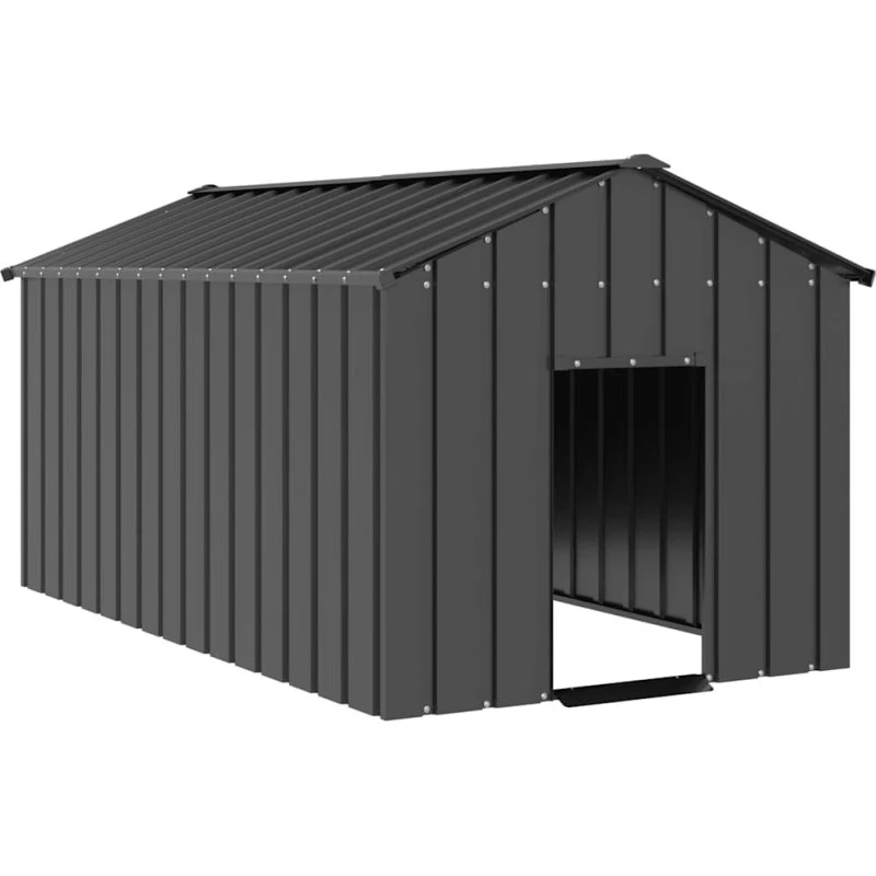 vidaXL Hundehus med tag 114x202x101 cm galvaniseret stål