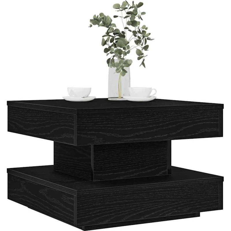 vidaXL sofabord 360° drejeligt 50x50x34,5 cm sort