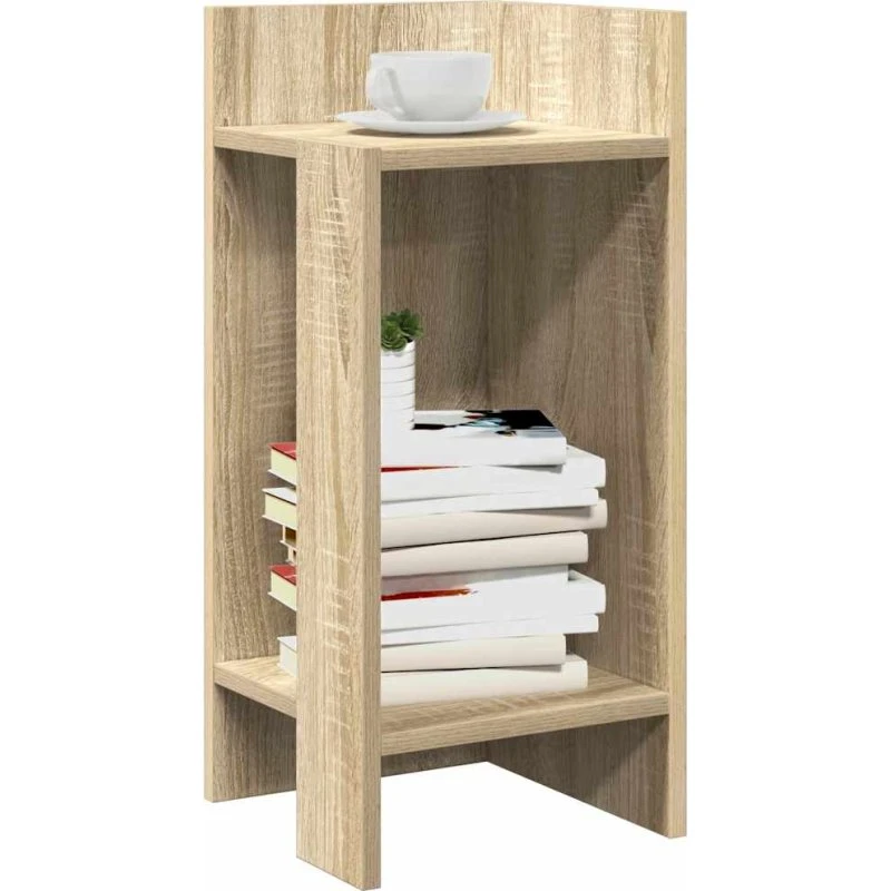 vidaXL Sideborde 2 stk med reol, Sonoma eg, 25,5x27x60 cm