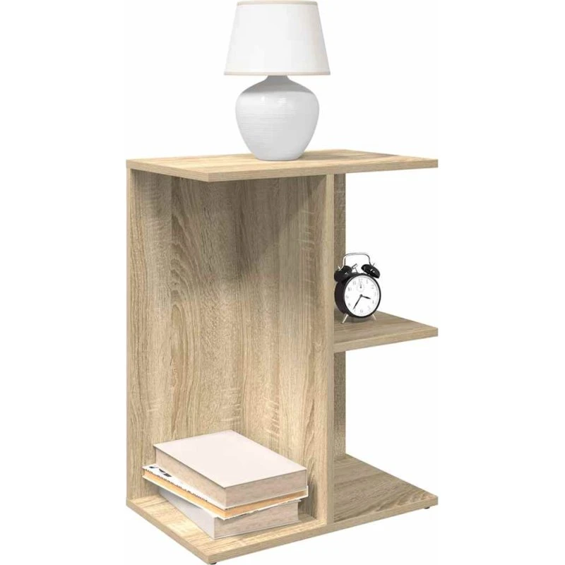 vidaXL Sengeborde 2 stk. 46,5x29x61 cm konstrueret træ Sonoma-eg