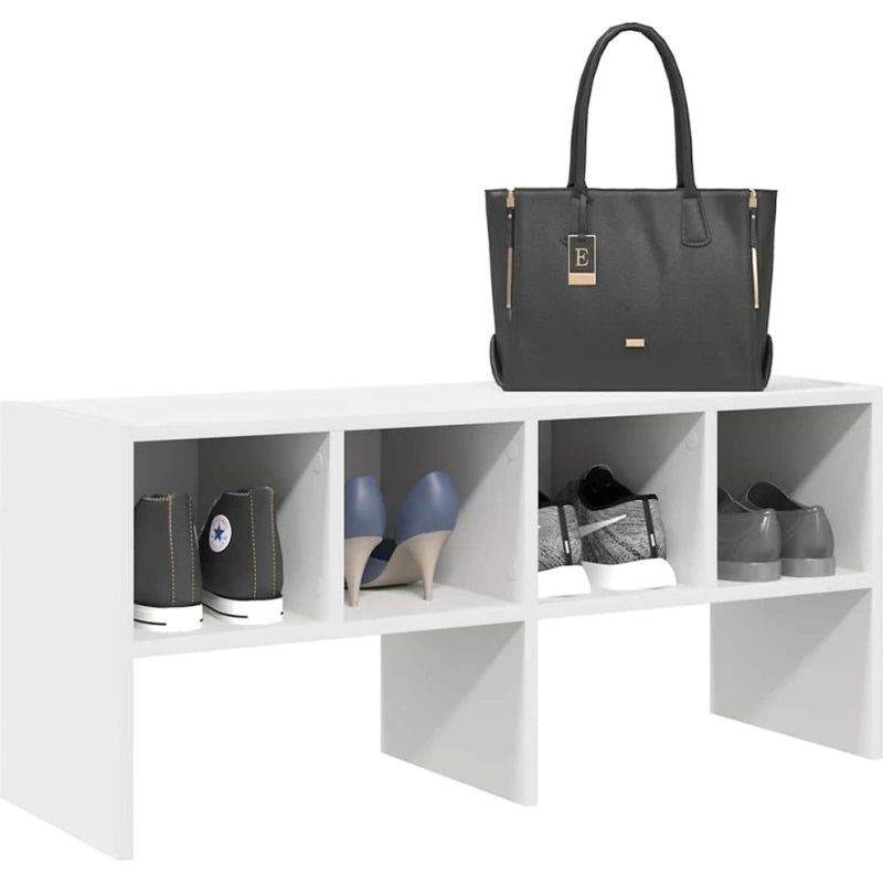 vidaXL Skostativ Stabelbar 89,5x30x40 cm Hvid
