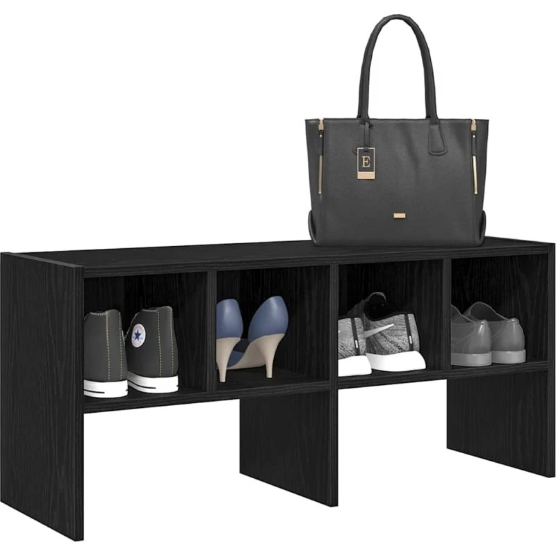 vidaXL Skostativ Stabelbar 89,5x30x40 cm Sort-Eg