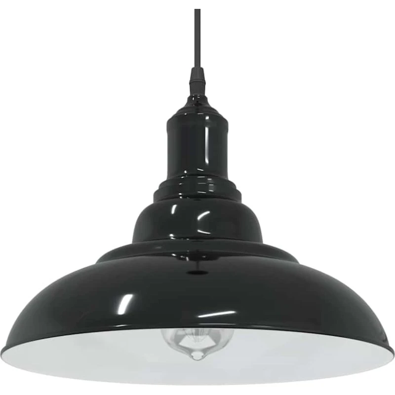 vidaXL højdejusterbar pendellampe E27 Ø 31 cm glanssort