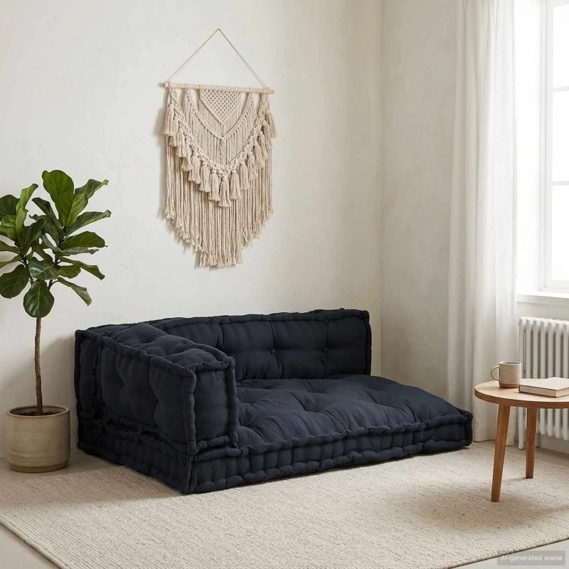 vidaXL Palle Sofa Pude 3 stk Antracit 120x80x38 cm Stof