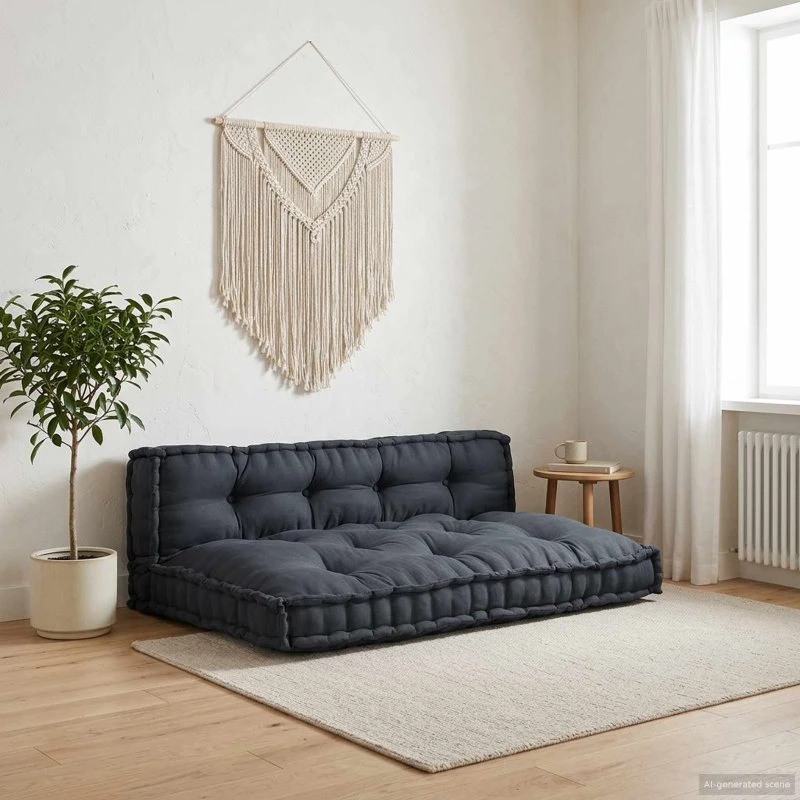 vidaXL Palle Sofa Pude 2 stk Antracit 120 x 80 x 38 cm Stof
