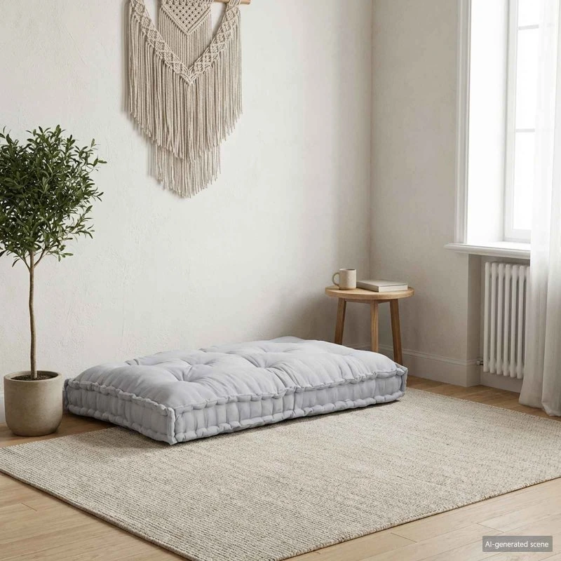 vidaXL Palle Sofa Pude Grå 120 x 80 x 12 cm Stof