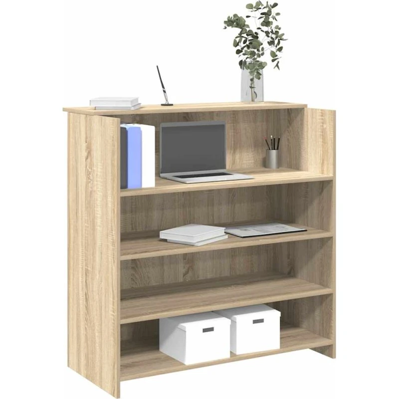 vidaXL Receptionsdisk Sonoma eg 100x50x103,5 cm konstrueret træ