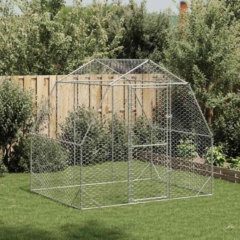 vidaXL hønsegård 2,5x2x2,25 m galvaniseret stål