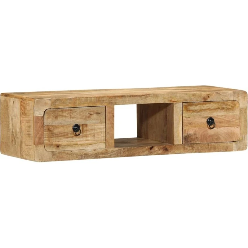 vidaXL Væghængt TV-skab 100x32x25 cm i massivt ru mangotræ