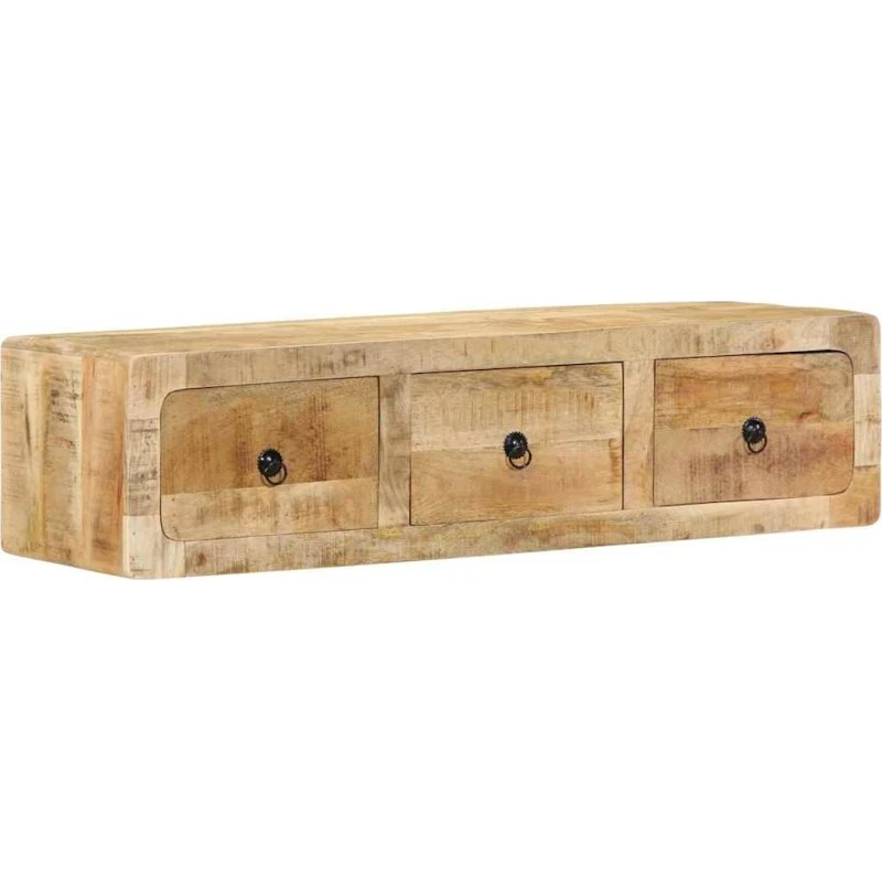 vidaXL Væghængt tv-skab 100x32x25 cm massivt ru mangotræ