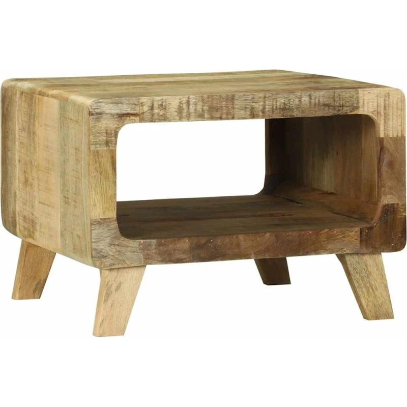 vidaXL Sofabord Brun 50x50x35 cm Massivt Mangotræ