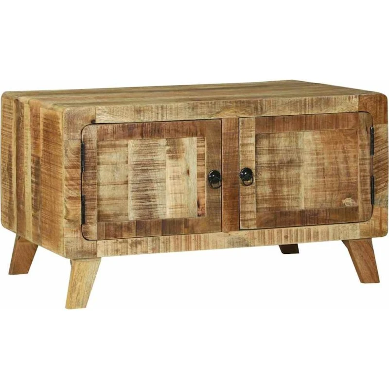 vidaXL Sofabord Brun 80x54x45 cm Massivt Mangotræ
