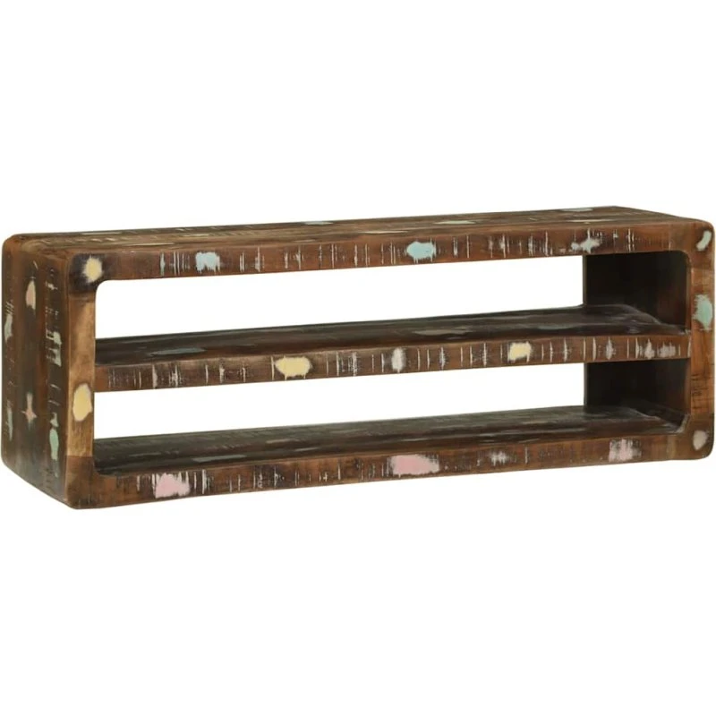 vidaXL TV-skab, 100 x 32 x 36 cm, massivt genbrugstræ, flerfarvet