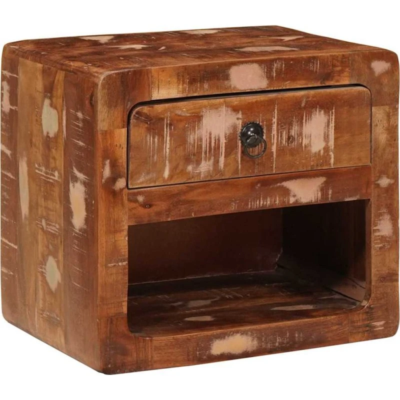 vidaXL Væghængt Sengebord med Skuffe 40 x 30 x 36 cm, Flerfarvet
