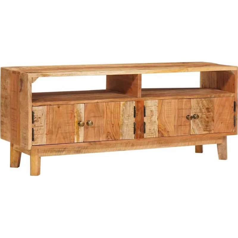 vidaXL Opbevaringsskabe med dør, Brun, 110 x 30 x 45 cm, massivt mangotræ