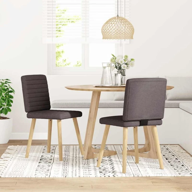 vidaXL Spisebordsstole 2 stk. mørkebrun