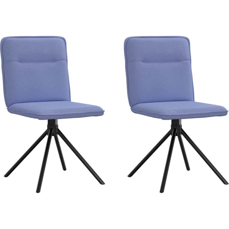 vidaXL Spisebordsstole 2 stk. Jeansblåt Stof