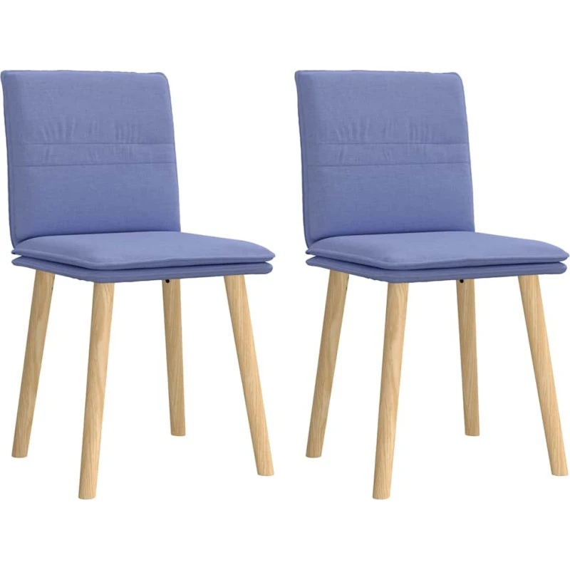 vidaXL Spisebordsstole 2 stk. Jeans blåt stof