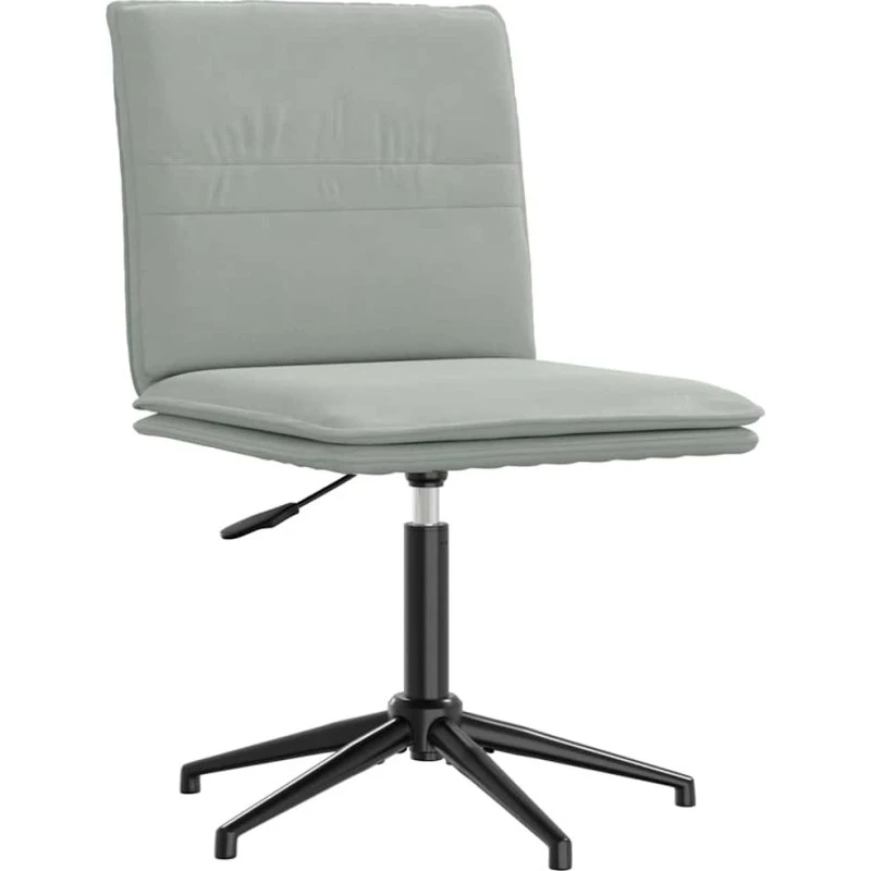 vidaXL Spisebordsstol Fløjl Lysegrå - Ergonomisk & Justerbar