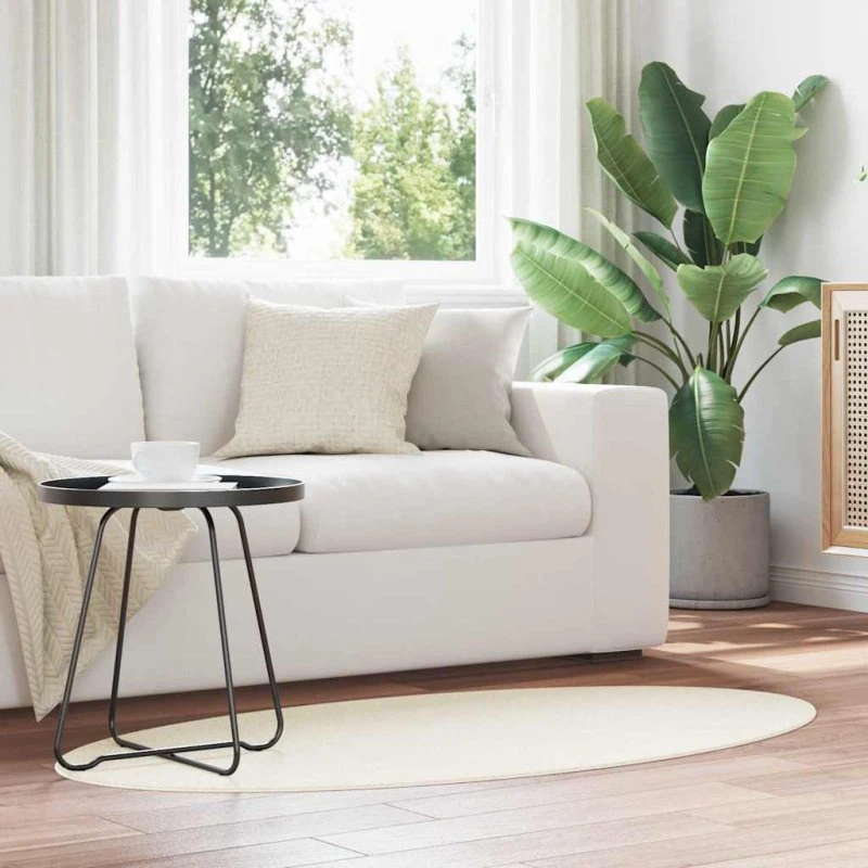 vidaXL Områdetæppe HUARTE Creme 80 x 150 cm 100% polyester