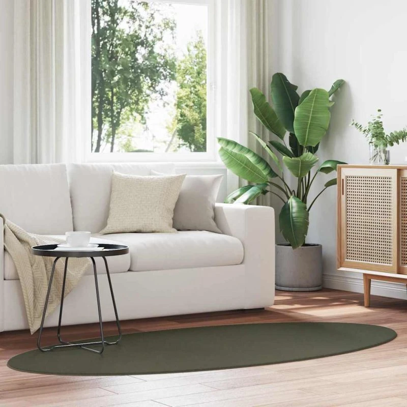 vidaXL Områdetæppe HUARTE Skovgrøn 100x200 cm 100% polyester