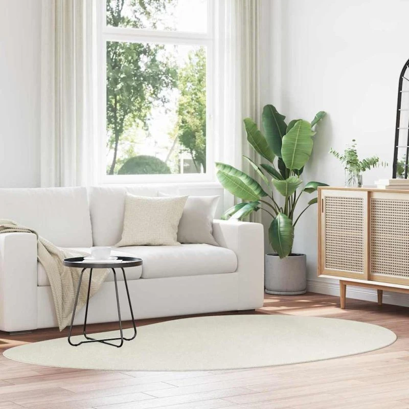 vidaXL HUARTE Creme Tæppe 160 x 230 cm Polyester