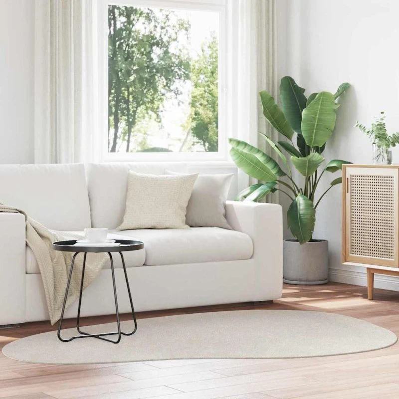 vidaXL HUARTE Sandfarvet Tæppe 140 x 200 cm Polyester