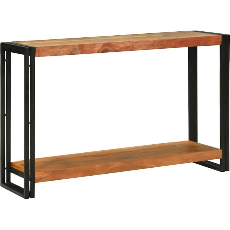 vidaXL Konsolbord med hylde Brun 120x33x75 cm Akacietræ