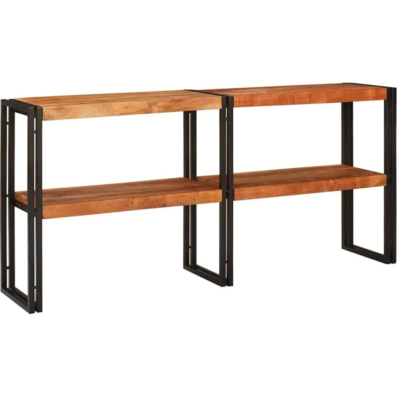 vidaXL Konsolbord med hylde Brun 160x33x75 cm Akacietræ