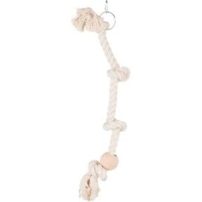 Trixie Bomuldsreb med trækugle til undulater/papegøjer 60 cm