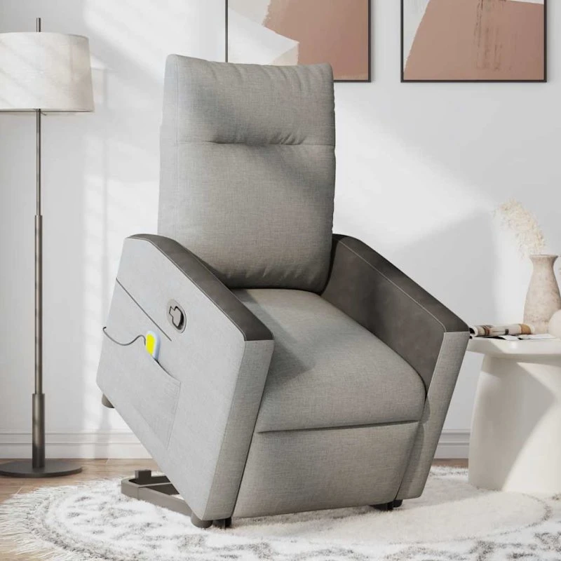 vidaXL Massagestol med Løftefunktion, Skygrå
